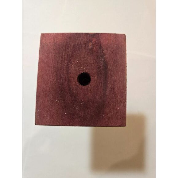 VTG Quartz Crystal Geode with Handmade Stained Wood Stand Unique One of a Kind - Picture 8 of 10